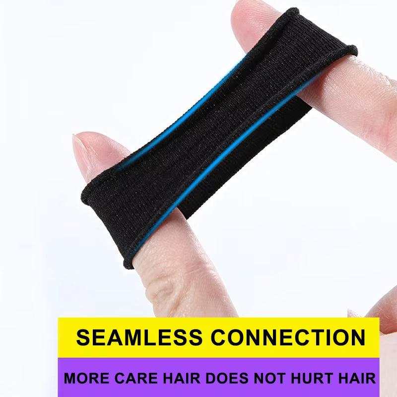 Wholesale Black Color High Elasticity Seamless Hair Rope Tie Ponytail Simple Hair Rope for Women Daily Life Scrunchies