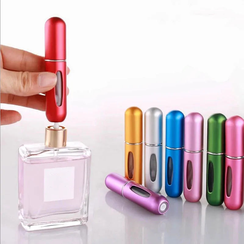 5ml Portable Mini Perfume Refill Bottle - Refillable Spray Atomizer for Travel and Cosmetic Use