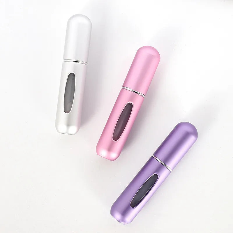 5ml Portable Mini Perfume Refill Bottle - Refillable Spray Atomizer for Travel and Cosmetic Use